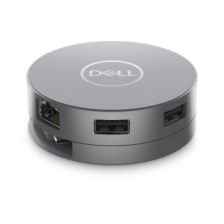 Dell 6-in-1 USB-C Multiport Adapter DA305 0.12 m, Grey, USB Type-C