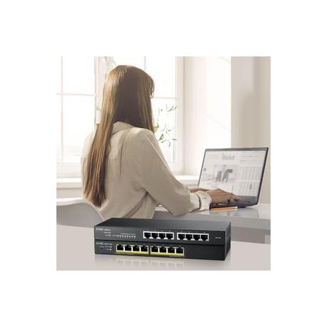 Zyxel GS1915 Series GS1915-8 - Switch - NebulaFLEX Compatible - smart - 8 x 10 / 100 / 1000 - desktop, wall-mountable - 8