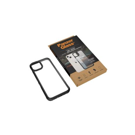 PanzerGlass SilverBullet - Black Edition - back cover for mobile phone - rugged - polycarbonate, polymethyl methacrylate (PMMA), 100% recycled thermoplastic polyurethane (TPU) - black frame, clear back - for Apple iPhone 13 - 4