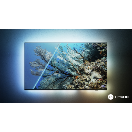 Philips 4K UHD LED Android TV with Ambilight 65PUS8807/12 65" (164 cm), Smart TV, Android, 4K UHD LED, 3840 x 2160, Wi-Fi, Silve