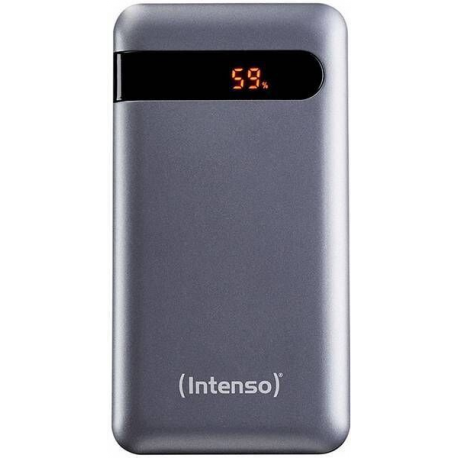 Intenso PD20000 - Power bank - 20000 mAh - 3 A - PD, QC 3.0 - 2 output connectors (USB, USB-C) - on cable: USB-C - anthracite - 0
