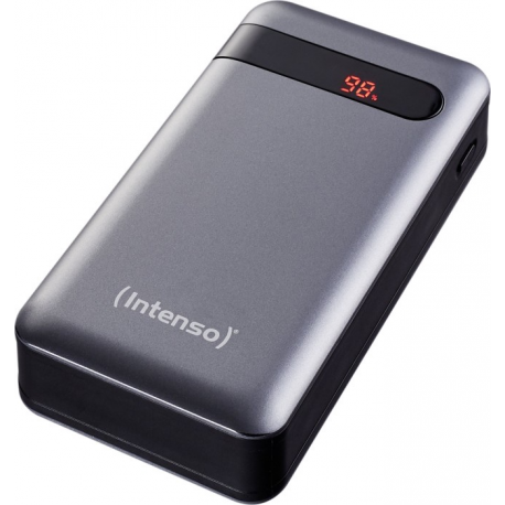 Intenso PD20000 - Power bank - 20000 mAh - 3 A - PD, QC 3.0 - 2 output connectors (USB, USB-C) - on cable: USB-C - anthracite - 1
