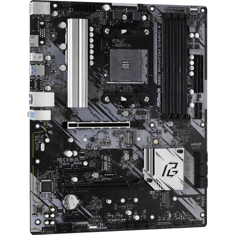 ASRock B550 Phantom Gaming 4 - Motherboard - ATX - Socket AM4 - AMD B550 Chipset - USB 3.2 Gen 1 - Gigabit LAN - onboard graphics (CPU required) - HD Audio (8-channel) - 2