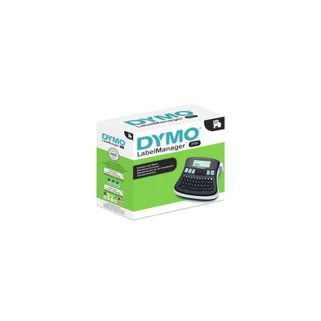 DYMO LabelMANAGER 210D - Labelmaker - B/W - thermal transfer - Roll (1.2 cm) - 180 dpi - cutter - 1 line printing, 2 line printing - 4
