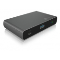 ICY BOX IB-HUB801-TB4 - Hub - 3 x Thunderbolt 4 + 1 x USB 3.2 Gen 2 - desktop