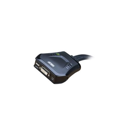 ATEN CS22D - KVM switch - 2 x KVM port(s) - 1 local user - desktop - 1