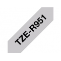 Brother TZe-R951 - Satin - black on silver - Roll (2.4 cm x 4 m) 1 cassette(s) ribbon tape - for Brother PT-D600; P-Touch PT-D800, P900, P950; P-Touch Cube Plus PT-P710