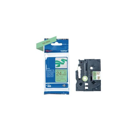 Brother TZe-RM54 - Satin - gold on mint green - Roll (2.4 cm x 4 m) 1 cassette(s) ribbon tape - for Brother PT-D600; P-Touch PT-3600, D600, D800, E550, P750, P900, P950; P-Touch EDGE PT-P750 - 0