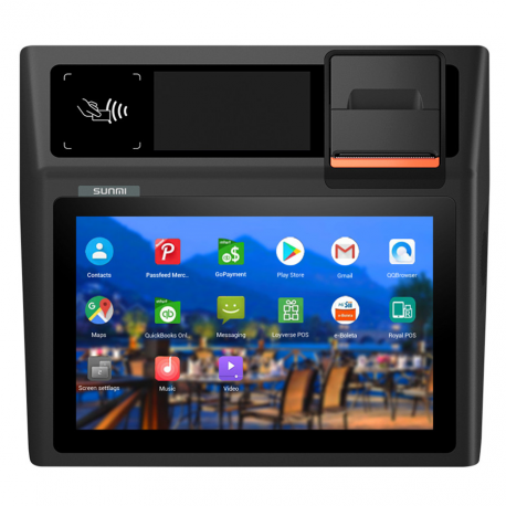 SUNMI D2 MINI - All-in-one - 1 - RAM 2 GB - flash 8 GB - NFC - WLAN: 802.11b / g / n, NFC, Bluetooth 4.2 - Android 8.1 (Oreo) - monitor: LED 10.1" 1280 x 800 (WXGA) touchscreen - black, orange - 1