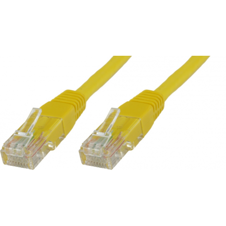 MicroConnect - Network cable - RJ-45 (M) to RJ-45 (M) - 25 cm - 6 mm - UTP - CAT 6 - round, snagless, stranded - yellow - 0
