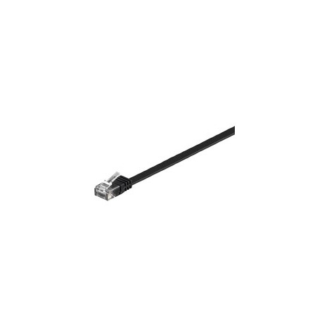 MicroConnect - Network cable - RJ-45 (M) to RJ-45 (M) - 1.5 m - UTP - CAT 6 - stranded, flat - black - 0