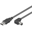 MicroConnect - USB cable - USB (M) to USB Type B (M) - 1 m - 90° connector