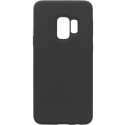 eSTUFF - Back cover for mobile phone - silicone - black - for Samsung Galaxy S9
