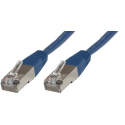 MicroConnect - Network cable - RJ-45 (M) to RJ-45 (M) - 25 cm - 6 mm - SFTP - CAT 6 - halogen-free, round, stranded - blue