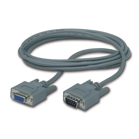 APC - Serial cable - DB-9 (M) to DB-9 (F) - grey - for P/N: SRV1KA-TW, SRV1KI-TW, SRV2KA-TW, SRV2KI-TW, SRV3KA-TW, SRV3KI-TW, SRV6KI-TW - 0