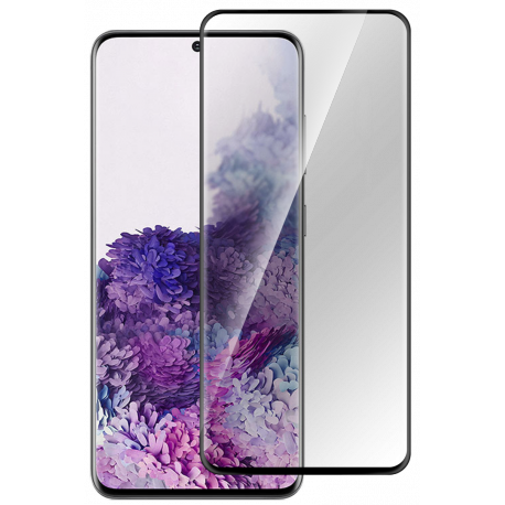 eSTUFF Titan Shield Curved Edge - Screen protector for mobile phone - glass - frame colour black - for Samsung Galaxy S20, S20 5G - 0