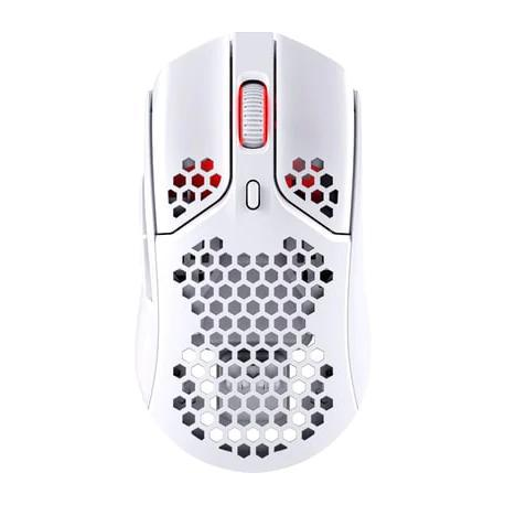 HyperX Pulsefire Haste - Mouse - optical - 6 buttons - wireless - 2.4 GHz - USB wireless receiver - white, pink - for Victus by HP Laptop 16; Laptop 15, 15s, 17; Pavilion Plus Laptop 14 - 0