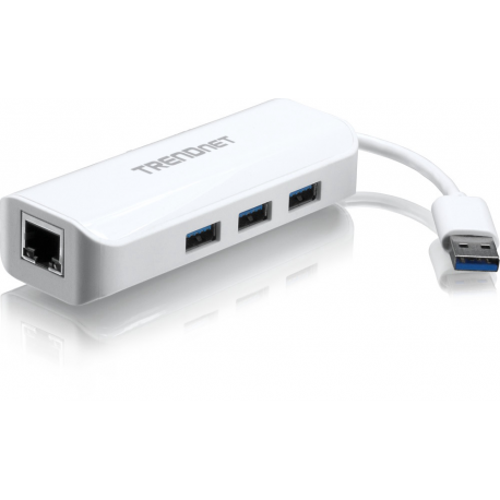 TRENDnet TU3-ETGH3 - Network adapter - USB 3.0 - Gigabit Ethernet + USB 3.0 x 3 - 0
