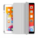 eSTUFF Pencil case - Screen cover for tablet - polyurethane leather, thermoplastic polyurethane (TPU) - grey - 9.7" - for Apple 9.7-inch iPad (5th generation, 6th generation)