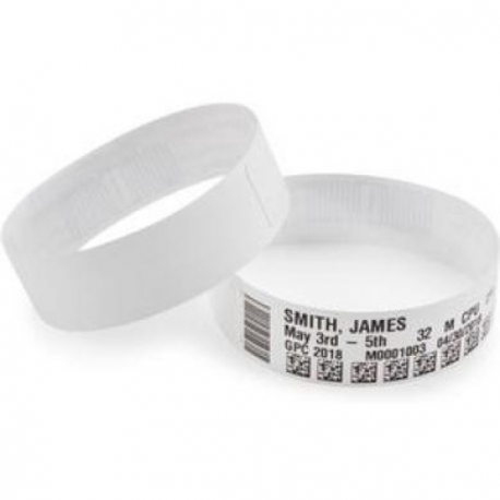 Zebra Z-Band Direct Next Generation - Polypropylene (PP) - permanent acrylic adhesive - coated - perforated - white - 25.4 x 279.4 mm 1200 pcs. (6 roll(s) x 200) wristbands - for LP 2824; TLP 2824, 2844; H 2824; LP 2824, 2844; TLP 2824, 2844, 3842, 3844 - 1