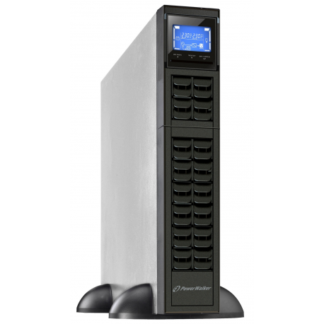 PowerWalker VFI 2000CRM LCD - UPS (rack-mountable / external) - 1600 Watt - 2000 VA - 9 Ah - RS-232, USB - output connectors: 4 - 2U - 19" - black - 5