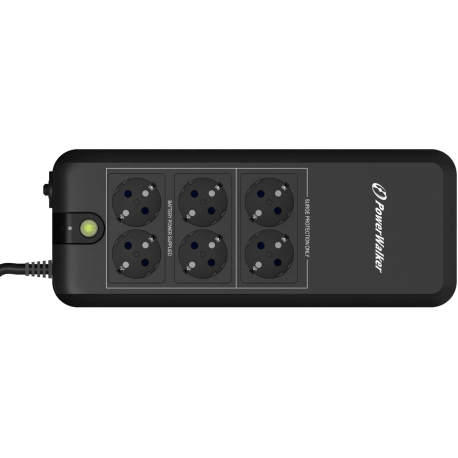 PowerWalker VFD 600 APFC - UPS - AC 220/230/240 V - 300 Watt - 600 VA - 5 Ah - output connectors: 6 - black - 1