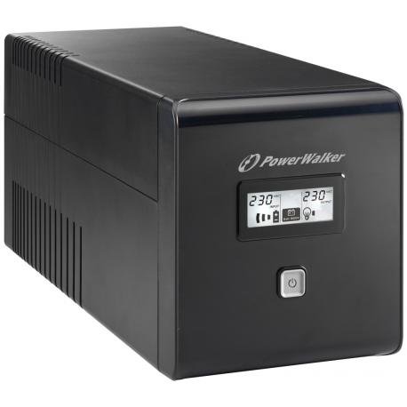 PowerWalker VI 1000 LCD - UPS - AC 220/230/240 V - 600 Watt - 1000 VA - 7 Ah - USB - output connectors: 4 - black - 2