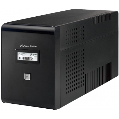 PowerWalker VI 2000 LCD - UPS - AC 220/230/240 V - 1200 Watt - 2000 VA - 9 Ah - USB - output connectors: 4 - black - 1