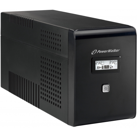 PowerWalker VI 2000 LCD - UPS - AC 220/230/240 V - 1200 Watt - 2000 VA - 9 Ah - USB - output connectors: 4 - black - 2