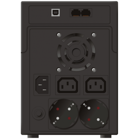 PowerWalker VI 2200 LCD - UPS - AC 230 V - 1200 Watt - 2200 VA - 9 Ah - USB - output connectors: 4 - black - 3