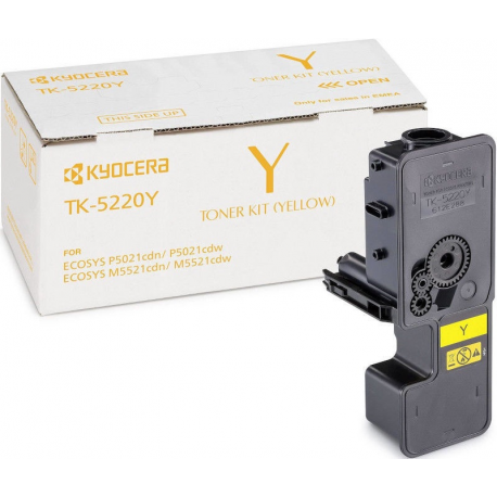 Kyocera TK 5220Y - Yellow - original - toner cartridge - for ECOSYS M5521, P5021 - 0