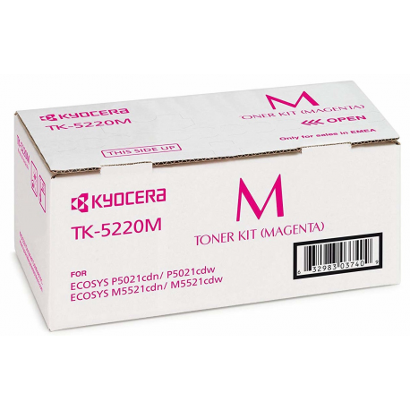 Kyocera TK 5220M - Magenta - original - toner cartridge - for ECOSYS M5521, P5021 - 2