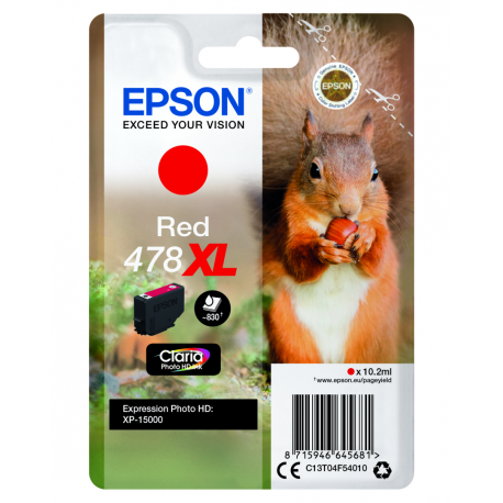 Epson 478XL - 10.2 ml - high capacity - red - original - ink cartridge - for Expression Home HD XP-15000 - 2