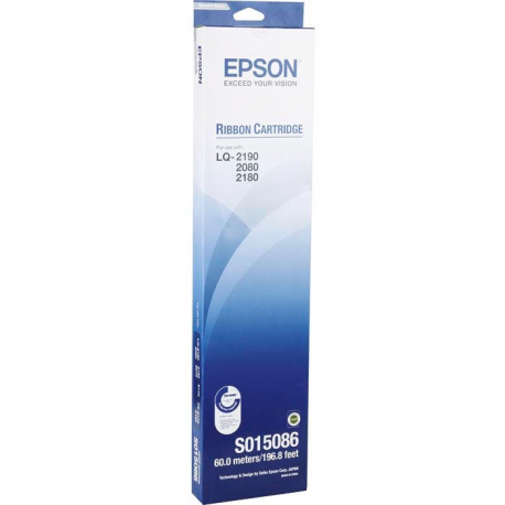 Epson - Black - printer fabric ribbon - for FX 2170, 2180; LQ 2070, 2080, 2170, 2180, 2190, 2190N - 2