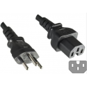MicroConnect - Power cable - SEV 1011 (M) to IEC 60320 C15 - 1.8 m - black - Switzerland