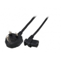 MicroConnect - Power cable - IEC 60320 C13 to BS 1363 (M) - 2 m - 90° connector - United Kingdom