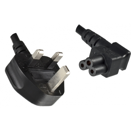 MicroConnect - Power cable - BS 1363 (M) to IEC 60320 C5 angled - 1.8 m - black - United Kingdom - 0