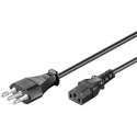 MicroConnect - Power cable - Type L (M) to IEC 60320 C13 - AC 250 V - 10 A - 3 m - black - Italy