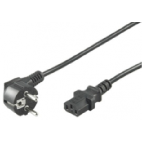 MicroConnect PowerCord - Power cable - IEC 60320 C13 to CEE 7/7 (M) - 50 cm - 90° connector - black - 0
