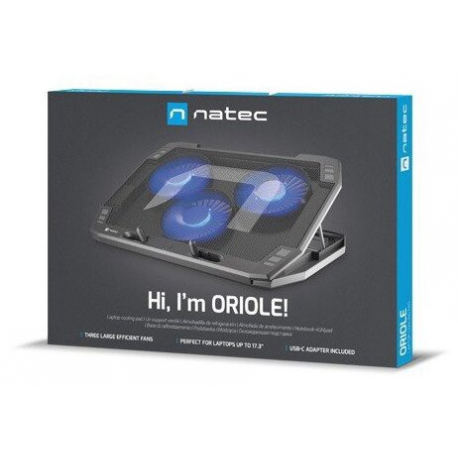 NATEC Laptop Cooling Pad Oriole 15.6-17.3inch LED