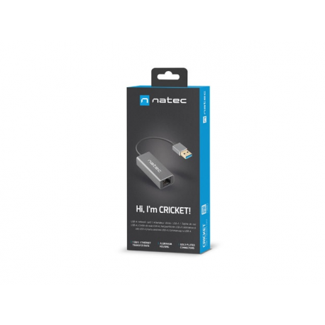 Natec Cricket - Network adapter - USB 3.0 - Gigabit Ethernet - black - 4