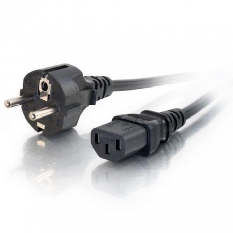 C2G - Power cable - IEC 60320 C13 to CEE 7 / 7 (M) - 2 m - molded - black - Europe - 0
