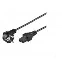 MicroConnect PowerCord - Power cable - IEC 60320 C15 to CEE 7/7 (M) - 2 m - 90° connector - black
