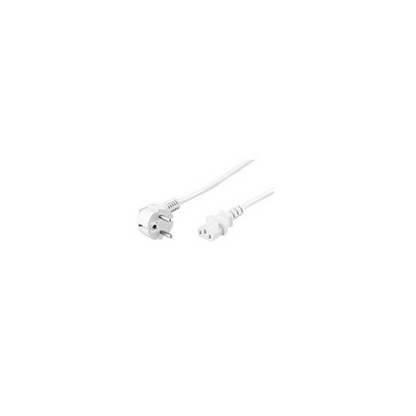 MicroConnect - Power cable - CEE 7/7 (M) angled to IEC 60320 C13 - 5 m - white - 0