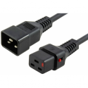 MicroConnect - Power cable - IEC 60320 C20 to IEC 60320 C19 locking - AC 250 V - 16 A - 2 m - black
