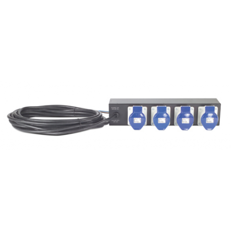 APC Basic Rack PDU - Power distribution strip (rack-mountable) - AC 230 V - input: hardwire - output connectors: 4 (IEC 60309) - 2U - 19" - 8.5 m cord - black - for P / N: SCL400RMJ1U, SCL500RMI1UC, SCL500RMI1UNC, SMTL1000RMI2UC, SMTL750RMI2UC - 0