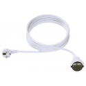 Bachmann H05VV-F 3G - Power cable - AC 250 V - 15 m - 90° connector, molded - white - Germany