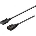 Bachmann H05VV-F 3G - Power cable - IEC 60320 C14 to IEC 60320 C13 - 1 m - molded - black