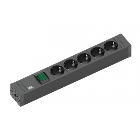 Bachmann CONNECT LINE - Power strip - output connectors: 5 - 2 m - black - 0