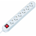 Bachmann SMART - Power strip - output connectors: 6 (CEE 7 / 17) - 1.5 m - Germany - white